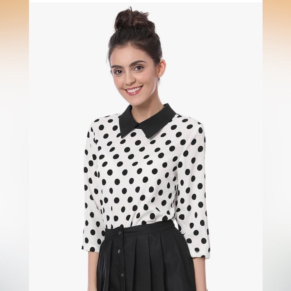 Peter Pan collar blouse L